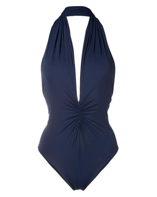 Bañador Isatou Fluity con cuello halter Lygia & Nanny de color Blue