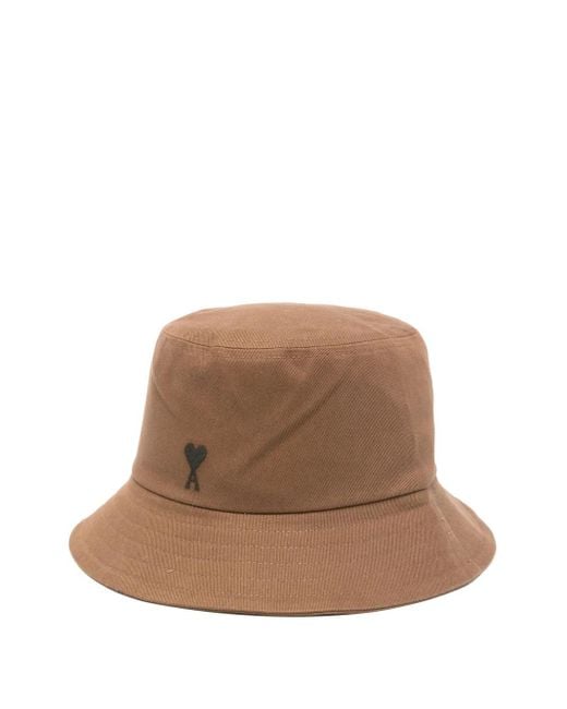 AMI Brown Cotton Hats for men