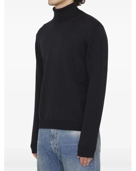 Roberto Collina Black Merino Wool Sweater for men