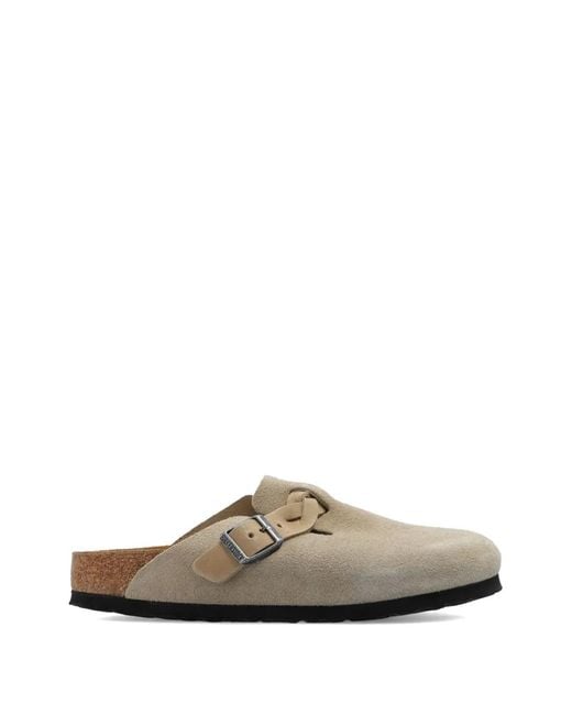 Birkenstock Multicolor Boston Braided Suede Flat Mules