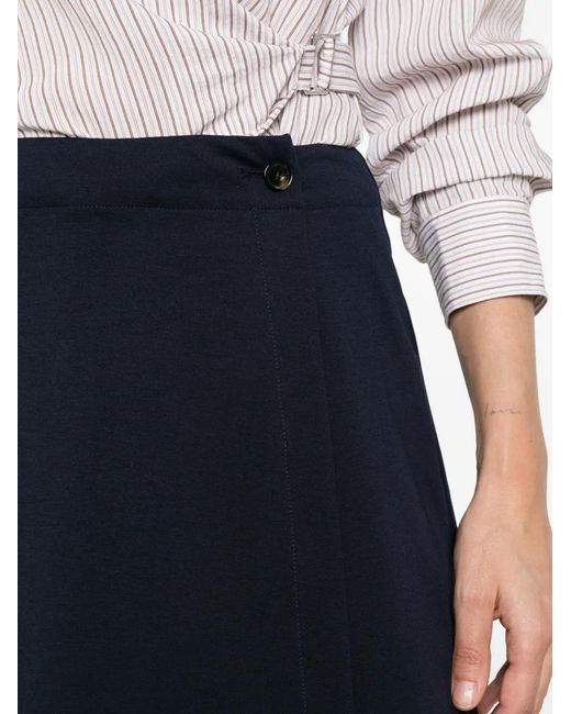 Manuel Ritz Blue Wrap-Design Shorts
