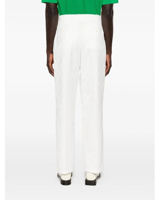Casablanca White Floral-Pattern Trousers for men