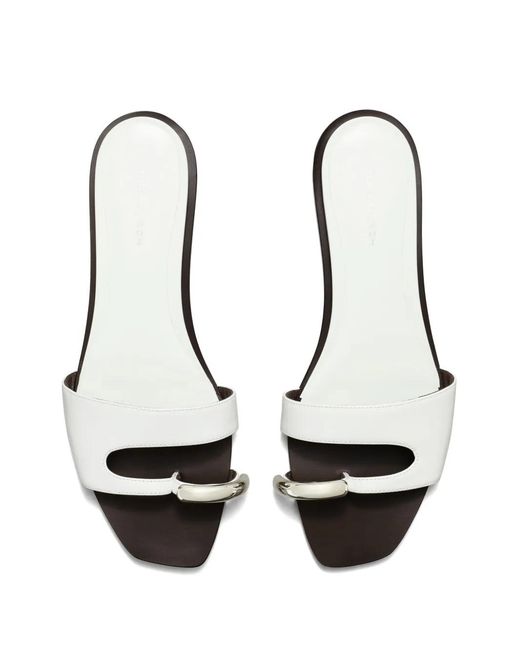 Tory Burch White Pierced Slides