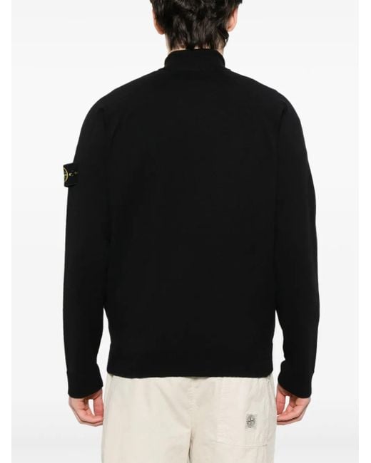 Cardigan À Col V Stone Island pour homme en coloris Black