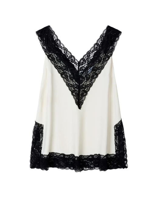 Stylein Black Miette Lace-Trimmed Top