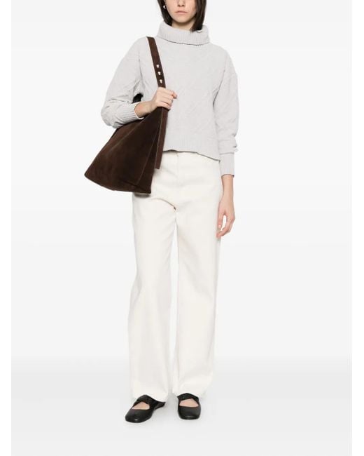 Rrd White Roll-Neck Sweater