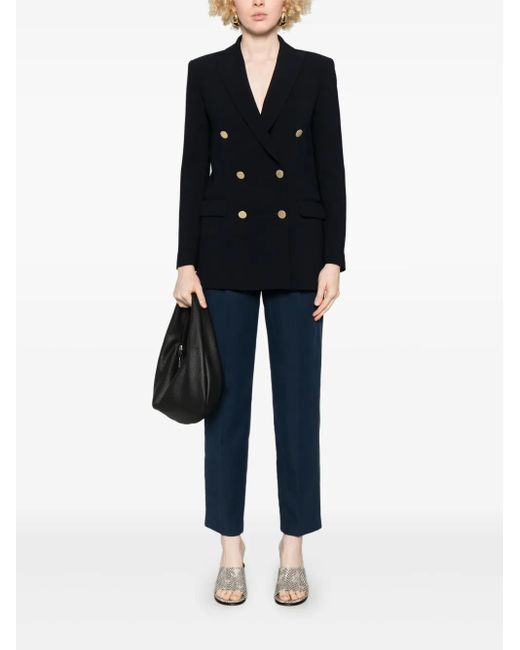 Blanca Vita Black Double-Breasted Blazer