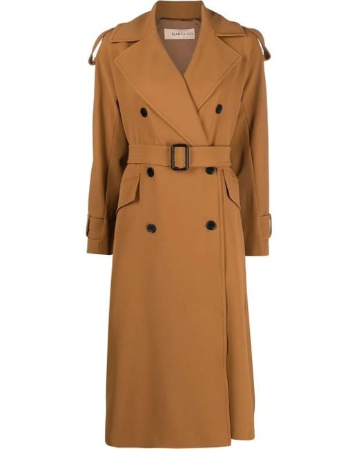 Blanca Vita Brown Doppelreihiger Mantel