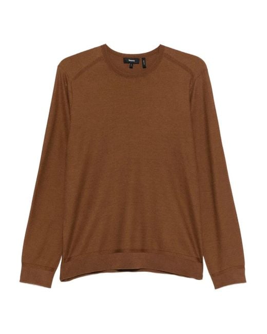 Jersey con cuello redondo Theory de hombre de color Brown