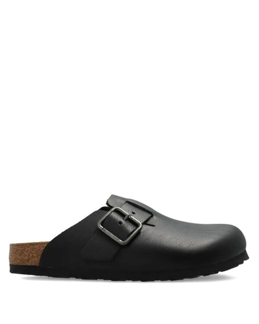 Birkenstock Black Boston Buckled Mules for men
