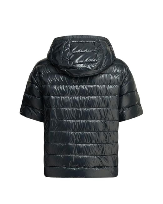Herno Gray Quilted Hooded Reversible Puffer Jacket