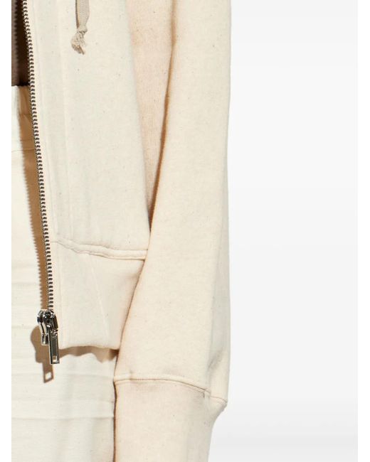Rick Owens Natural Zip-Up Hoodie for men