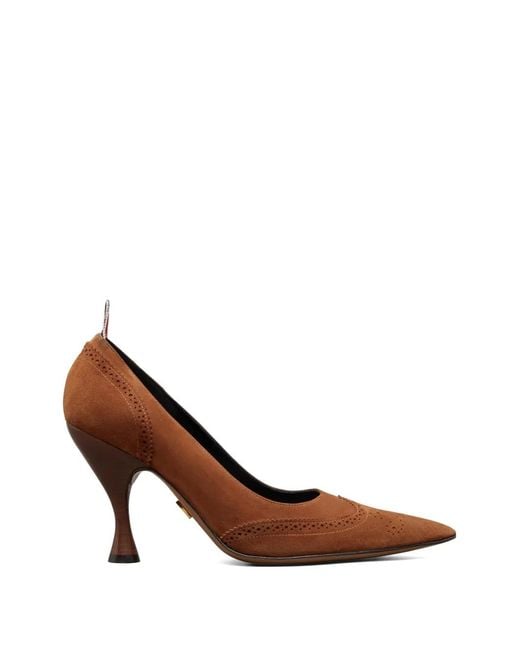 Thom Browne Brown Wingtip Brogue Pumps