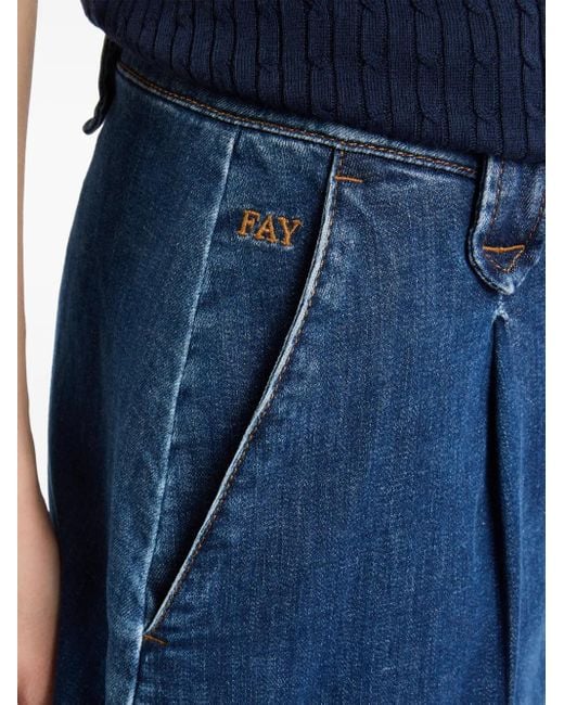Fay Blue Denim Shorts