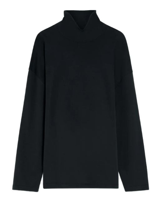 Lemaire モックネック ロングtシャツ Black