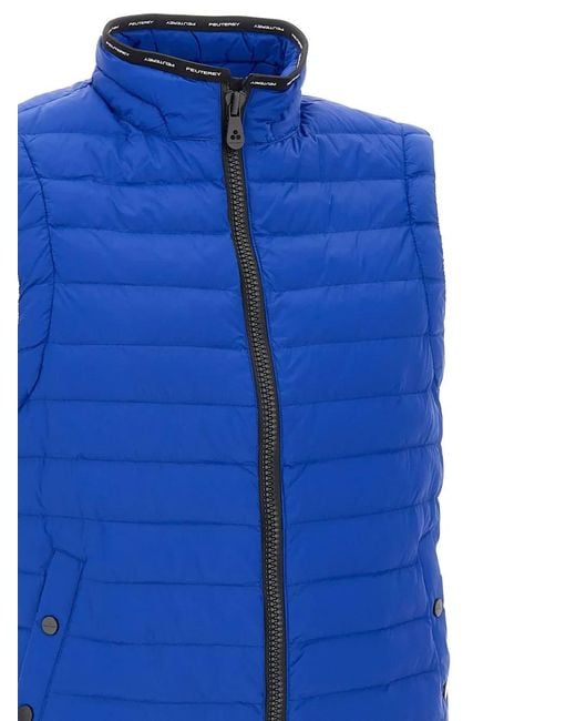 Peuterey Blue Zip-Up Gilet for men