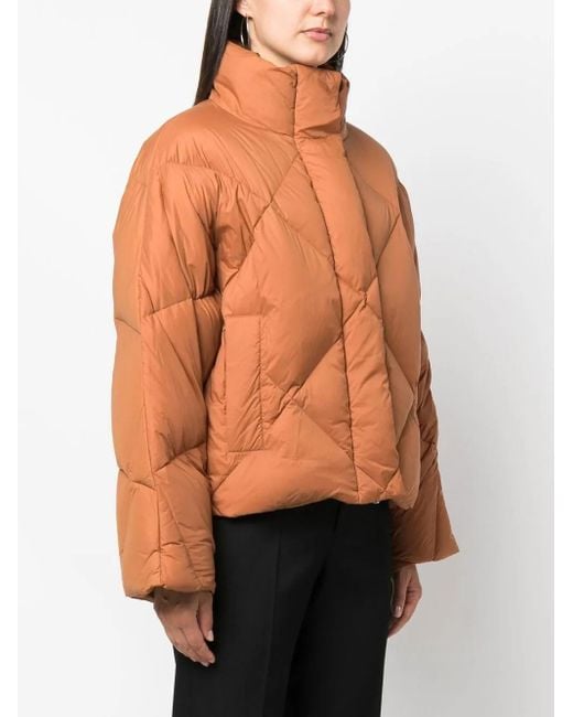 Stand Studio Brown Aina Quilted Down-Filled Jacket