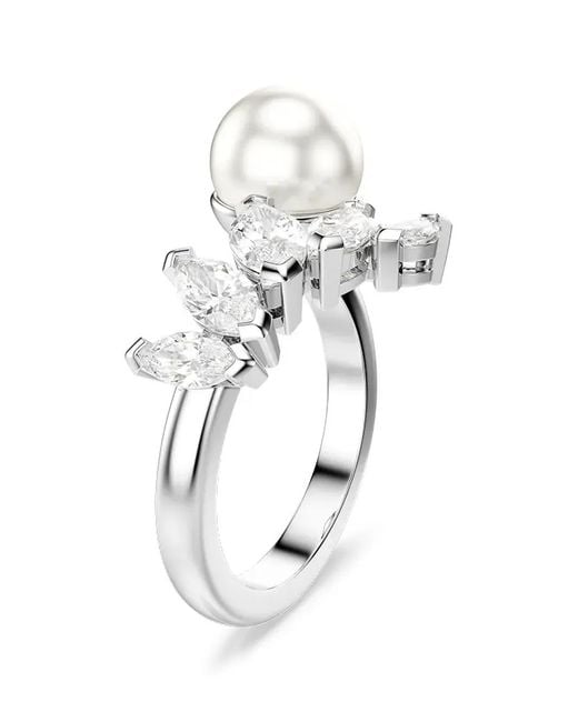 Swarovski White Mesmera Crystal-Embellished Open Ring