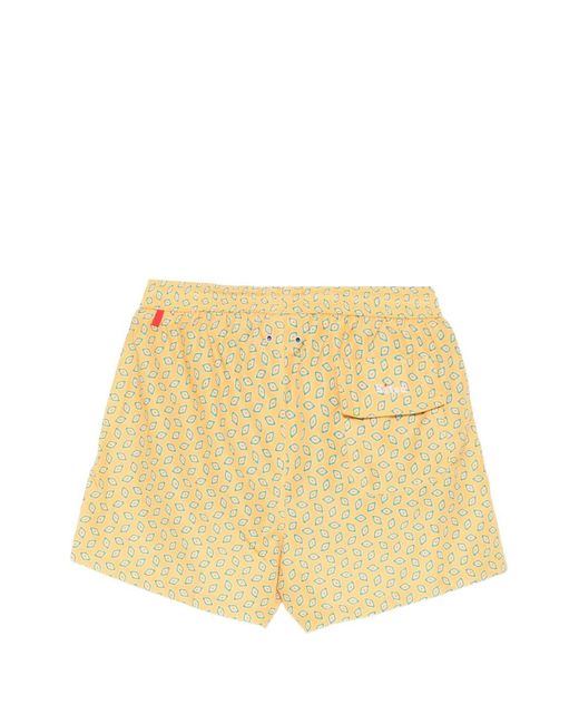 Kiton Natural Patterned Swim Shorts for men
