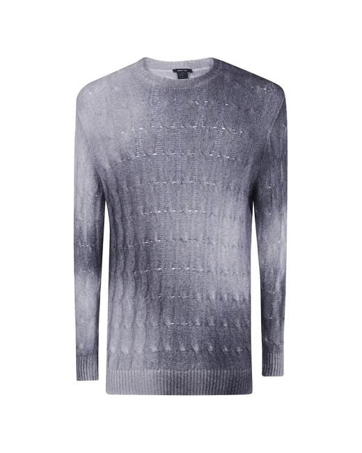 Avant Toi Blue Cable-Knit Cashmere Sweater for men