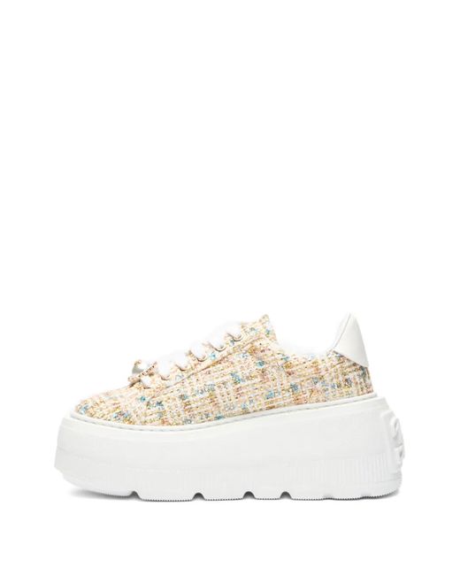 Casadei White Nexus Bouclé Sneakers