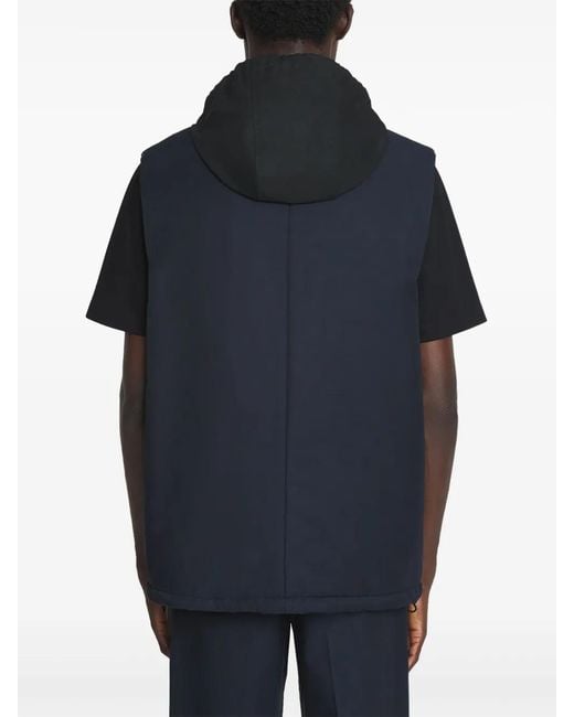 Lanvin Blue Polyamide And Cotton Blend Jacket for men