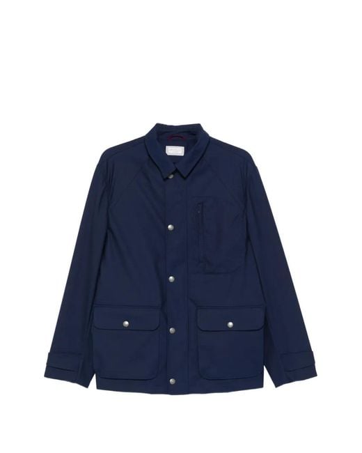 Brunello Cucinelli Blue Flap-Pockets Jacket for men