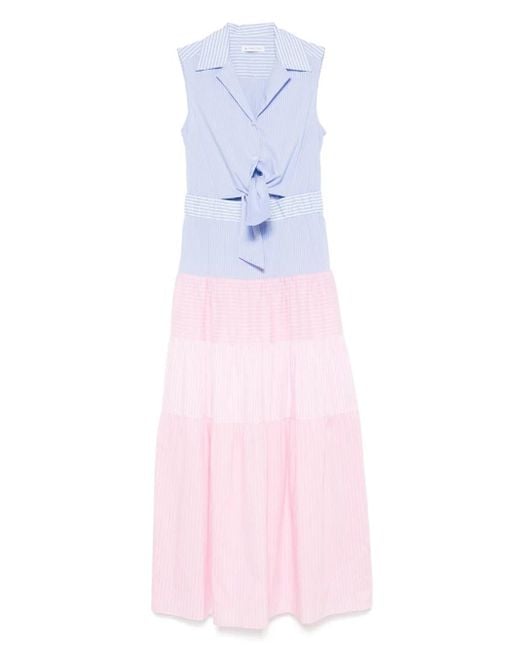 Manuel Ritz Pink Gestreiftes Maxikleid