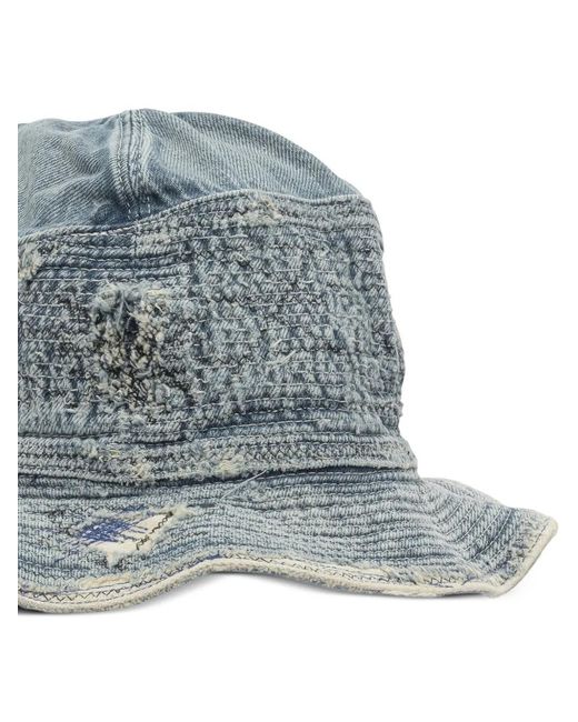 Kapital Blue Textured Distressed Hat for men