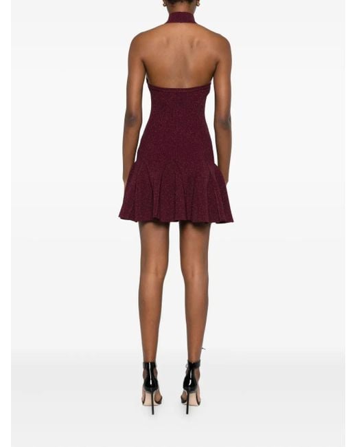 retroféte Red Ausgestelltes Quinn Neckholder-Minikleid