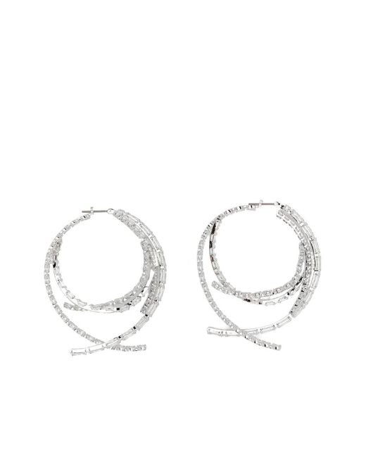 Swarovski White Matrix Hoop Earrings