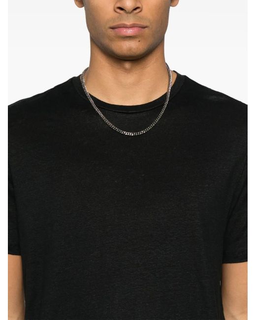 Majestic Filatures Black Short-Sleeve Crew-Neck T-Shirt for men