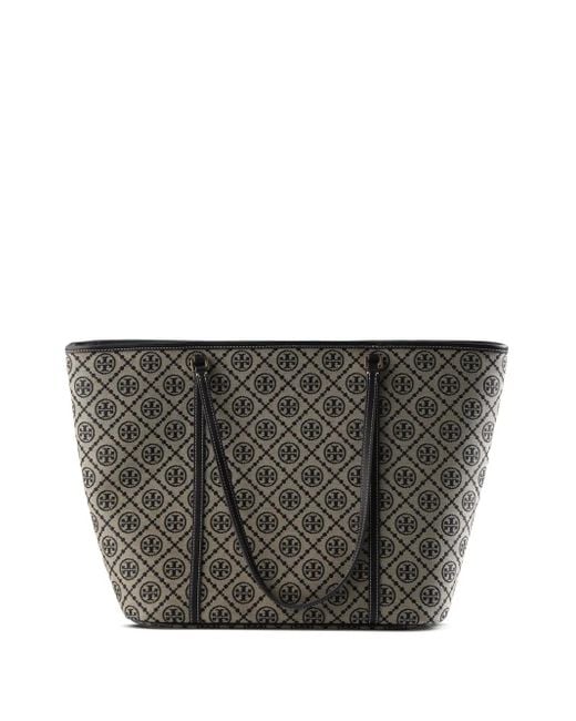 Tory Burch Gray T Monogram Tote Bag