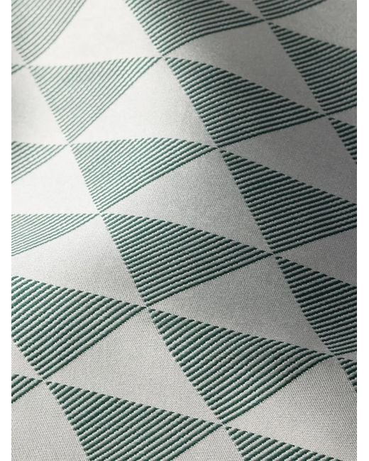 Prada Gray Symbole-Pattern Silk Scarf