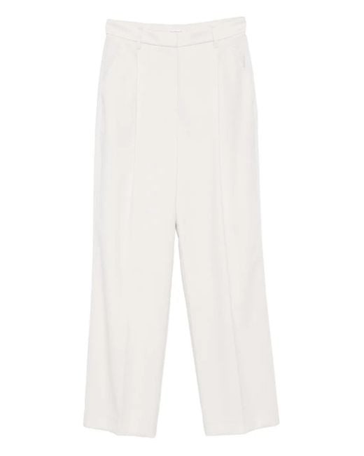 Brunello Cucinelli White Pleated-front Trousers