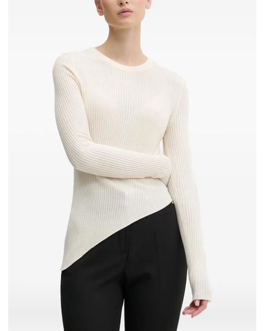 HUGO White Crew Neck Sweater