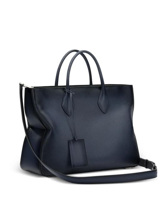 Ferragamo Blue Monogram Tote Bag