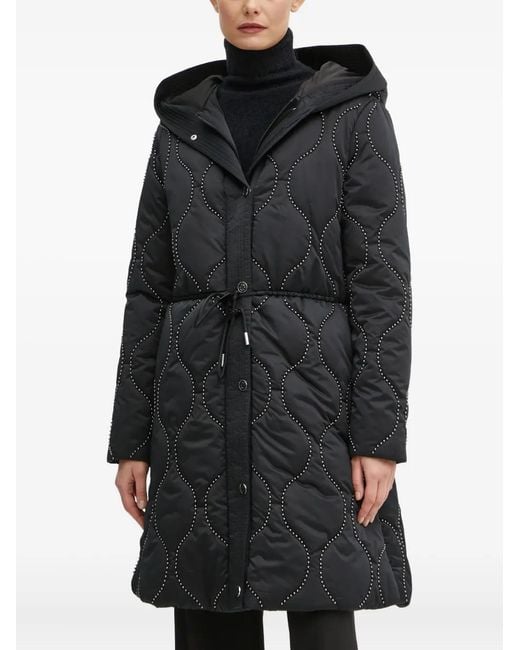 Guess Black Quilted Studded Jacket