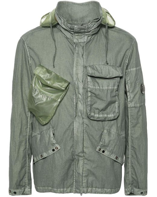 C P Company Green Hooded Jacket for men
