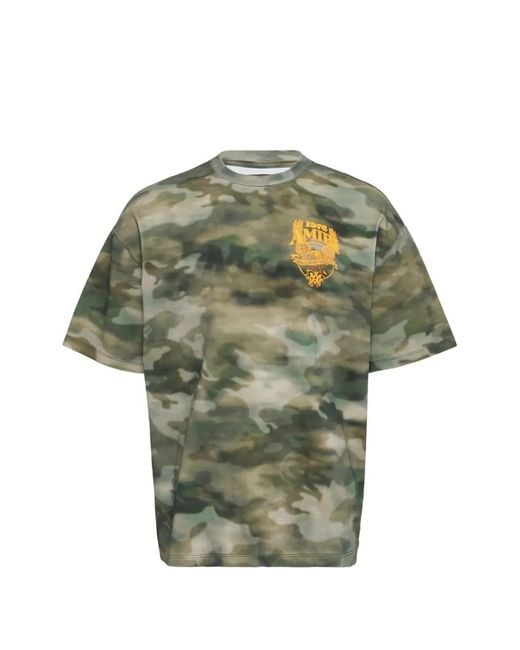 Amiri Green Eagle Oversized T-Shirt for men