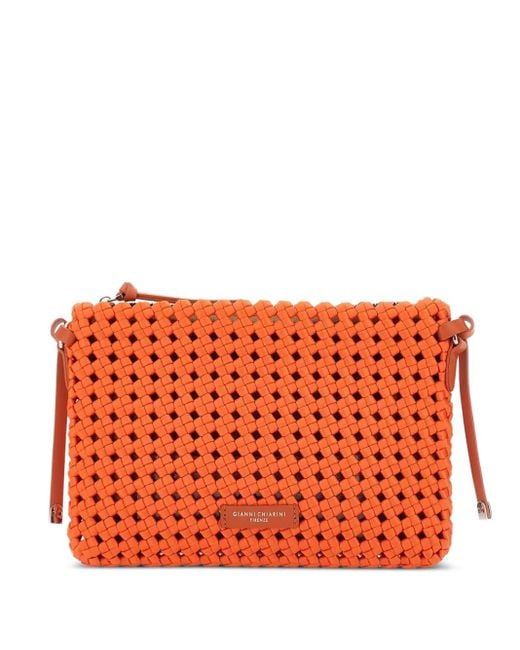Gianni Chiarini Orange Flore Clutch Bag