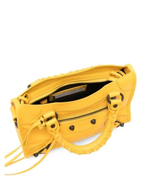 Balenciaga Yellow Mini Le City Leather Tote Bag