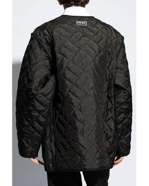 Veste Matelassée À Patch Logo KENZO pour homme en coloris Black