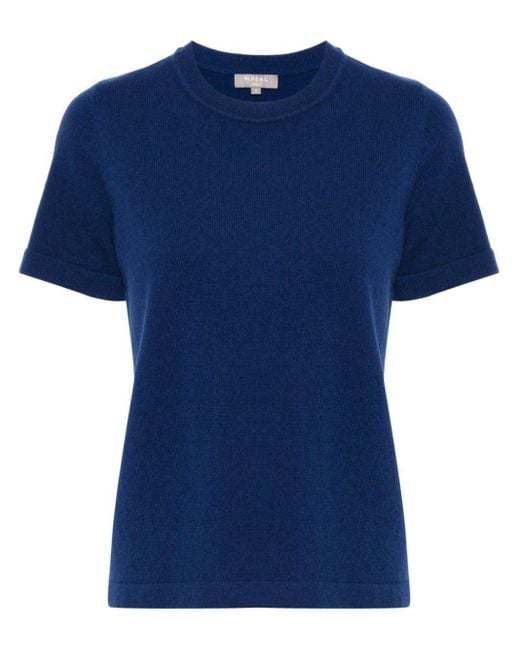 N.Peal Cashmere Kasjmier T-shirt in het Blue