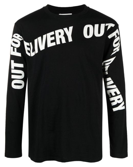 Henrik Vibskov Black Out For Delivery Organic Cotton T-shirt for men