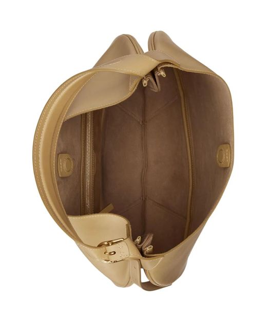 Polo Ralph Lauren Natural Pony-Plaque Leather Shoulder Bag