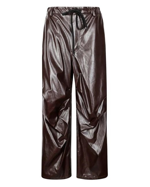 MM6 by Maison Martin Margiela Brown Drawstring-waist trousers