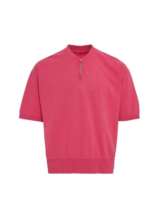 Camiseta Con Media Cremallera Visvim de hombre de color Pink