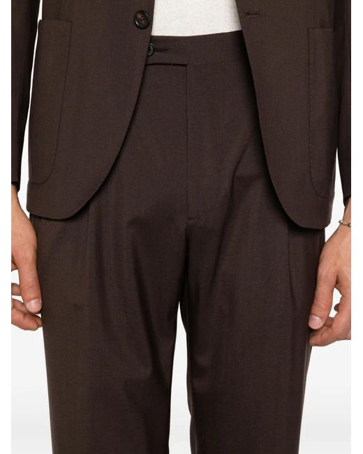 Corneliani Black Pleated Trousers for men