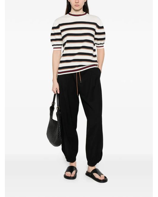 Herno Black Virgin Wool Elastane Pants